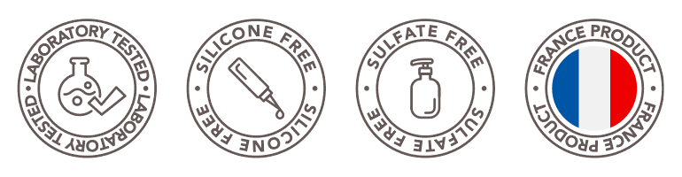 Laboratory tested, silicone free, sulfate free, French product